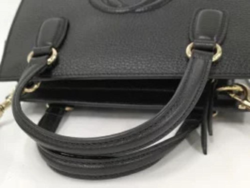 Gucci Black Leather Tote Bag Soho Crossbody - Picture 7 of 9